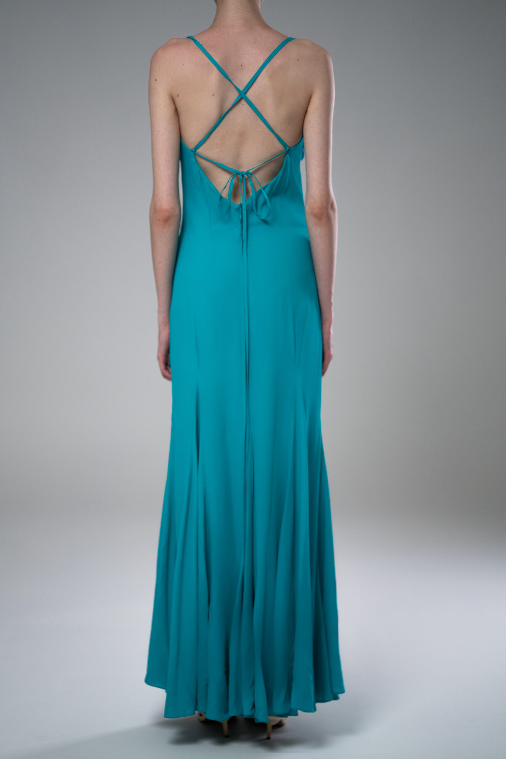 ALLY turquoise long dress - obrazek 3